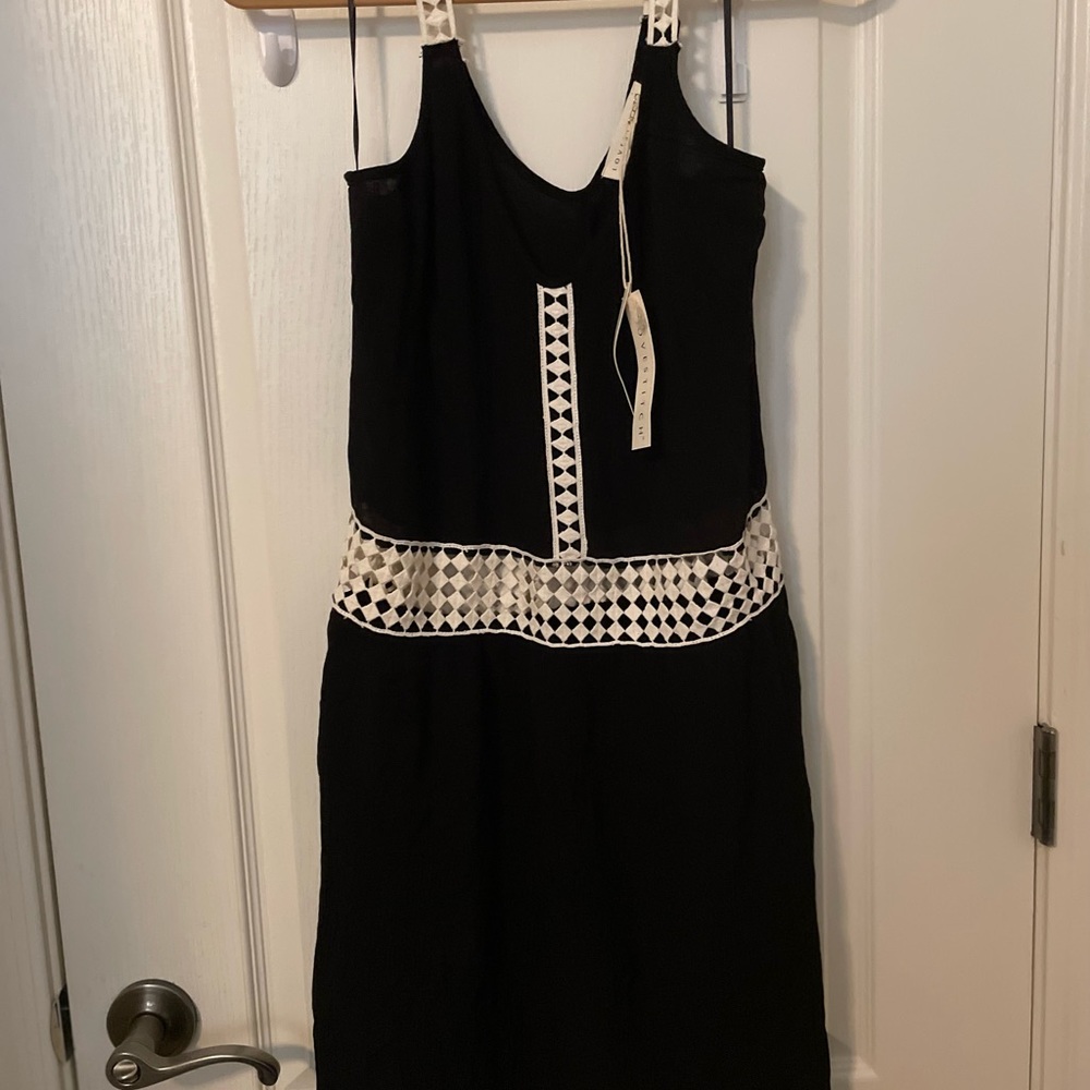 Love stitch drop waist black dress | Size: M